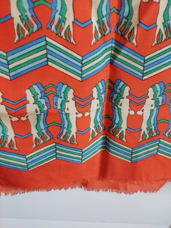 Retro Double Ladies Design Bright Coloured Scarf,… - image 2