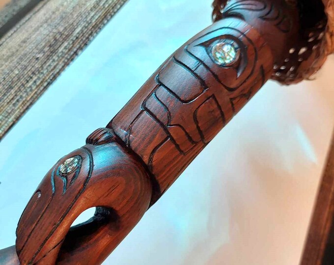 ON HOLD Haida Hand Carved Talking Stick, 41 Inches - Etsy