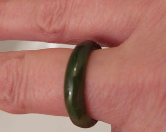 Vintage BC Jade Polished Ring- Size 10