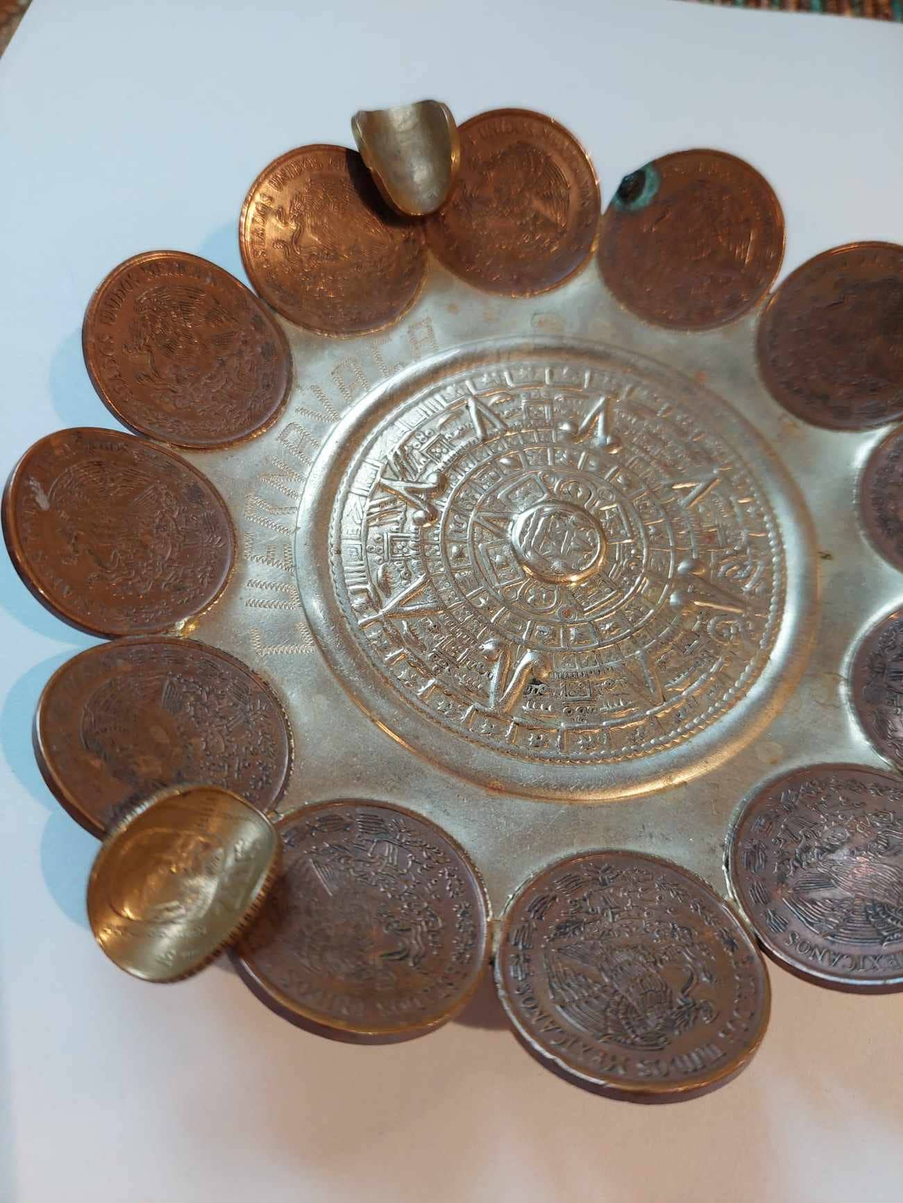 メキシコ硬貨装飾 灰皿 ヴィンテージ Mid Century Vintage Mexican Coin Ashtray 1960 - Etsy 日本