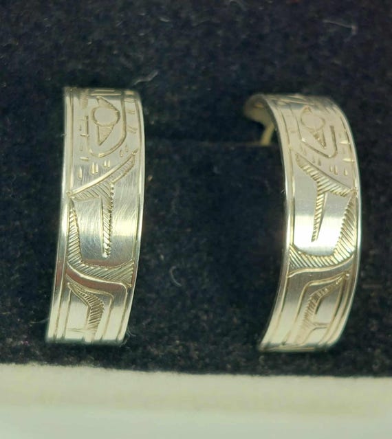 Native First Nations Signed EAGLE Design Sterling… - image 6