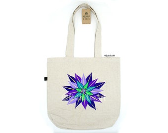 Handpainted HempZoo Hemp Tote Bag by CathyLeeArt