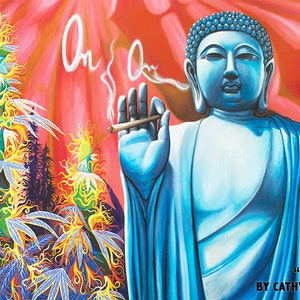 OM Hemp Art Print 10X8in