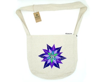 Handpainted HempZoo Hemp Sling Bag by CathyLeeArt