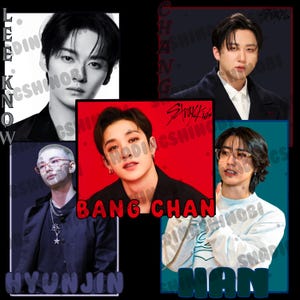 STRAY KIDS members 8 images T-shirt designs set