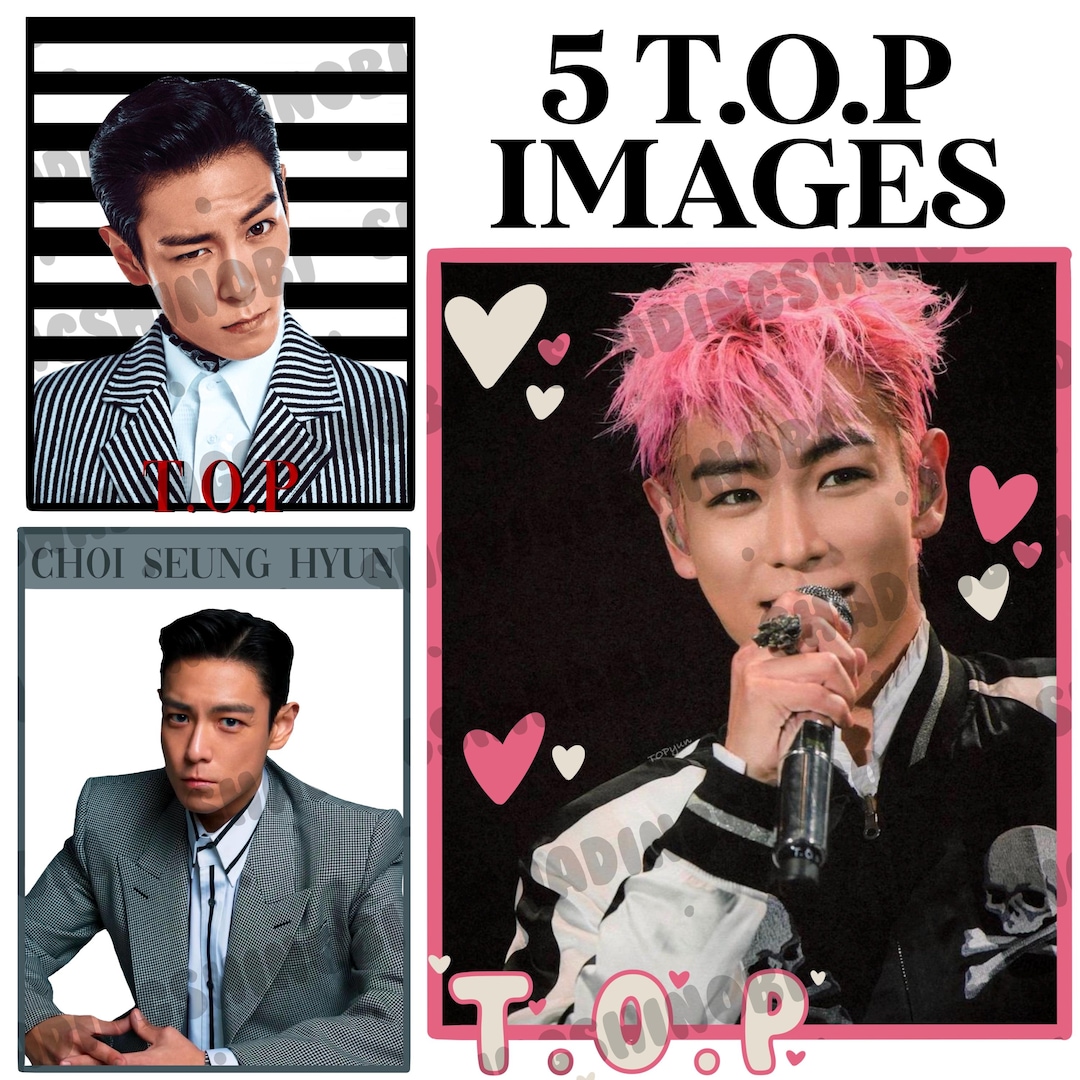 TOP Choi Seung Hyun Bigbang 5 Images T-shirt Stickers Designs Set