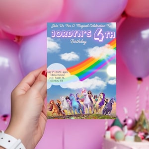 Unicorn Academy Birthday Invitation