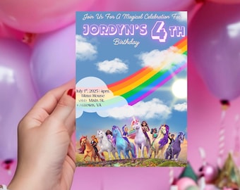 Unicorn Academy Birthday Invitation