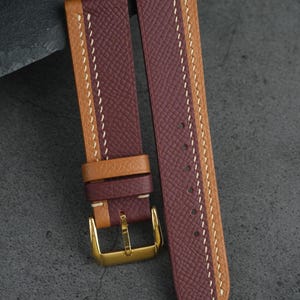 DouColor Classic Watch Strap Handcrafted from Premium Epsom Leather