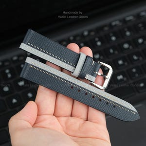 Epsom Leather Watch Strap, Customizable Strap Sizes, 24mm, 23mm, 22mm, 21mm, 20mm, 19mm, 18mm