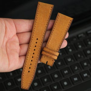 Handcrafted Classic Watch Strap – Premium Babele Leather in Yellow
