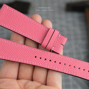 Pink Epsom Watch Strap – Premium Epsom Leather in Pink