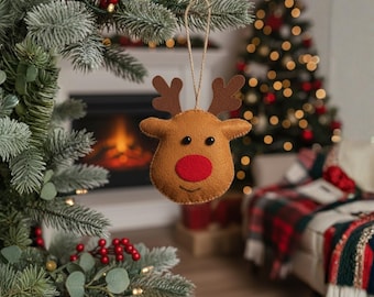 トナカイのオーナメント2個セット クリスマスオーナメント 手作り