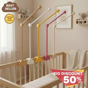 Baby Mobile Arm, Wooden Crib Mobile Arm, Baby Mobile Holder, Baby Mobile Hanger, Wooden Mobile Arm, Baby Crib Mobile Arm, Universal Fit