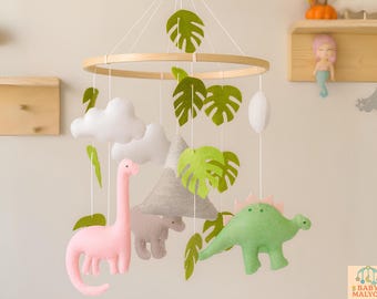 Dinosaur Baby Mobile, Dinosaur Baby Birthday, Dinosaur Nursery Mobile, Dino Nursery Decor, Cot Mobile, Crib Mobile, Baby Shower Gift