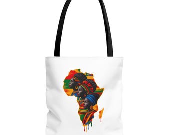 Africa-Inspired Tote Bag, Eco-Friendly Shopping Bag, Travel Purse, African Heritage Gift, Boho Chic Style