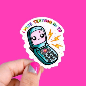 I miss texting in t9 / millennial flip phone sticker / Vinyl Laptop Stickers | Tumbler Decal