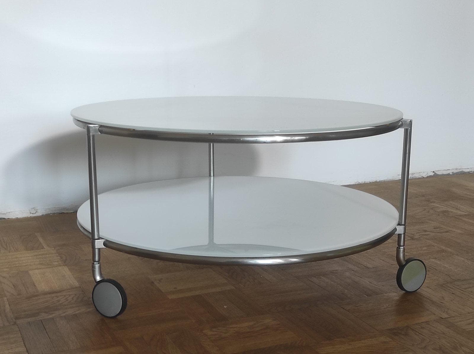 STRIND Coffe Table by Ehlen Johansson for IKEA 1980s in Opaline