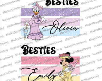 Custom Minnie and Daisy Besties Png, Personalized Friends Png, Friends Png, Disney Girls Trip Png, Mouse Besties Png, Magical Kingdom Png