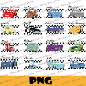 Disney Cars Png, Pixar Lightening McQueen Png, Cars Sally Png, Disney Family Trip 2025 Png, Disneyland Vacation Png, Pixar Mater Png
