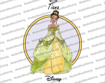 Tiana Princess Png, Tiana Png, Disney Princess Png, Disneyland Girl Png, Watercolor Princess Tiana Png, Princess Png, Digital Download