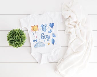 Watercolor Boy Baby Png, Baby Announcement Png, Pregnancy Announcement Png, Welcome Baby, Boy Shirt Design, Digital Files, Digital Prints