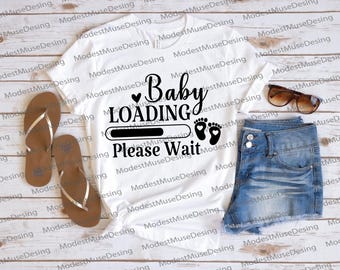 Baby Loading Please Walt Png, Pregnancy gift, First Mother Png, New parents, Baby reveal shirt, Pregnancy announce, Gift for Pregnant