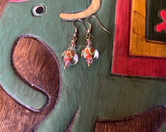 Orange earrings