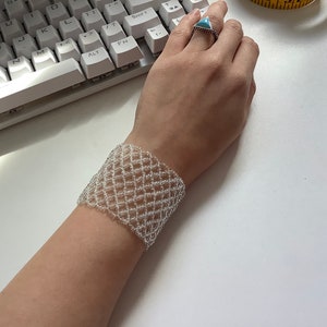 Translucent White Stretch Bracelet