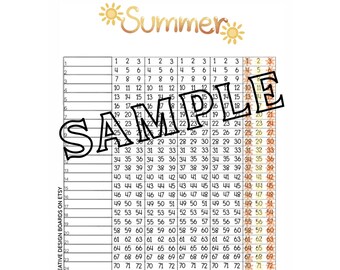 Spring & Summer Number Generator Bingo Boards:  25 lines 5X (Printable Instant Digital Download)