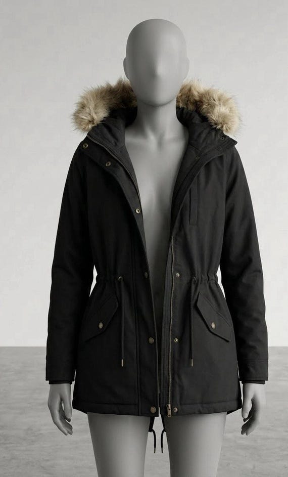 Hollister ホリスター　パーカー　ファー　ファージャケット　y2k Hollister Y2K Women Stretch Faux Fur Lined Cozy Parka Jacket Size