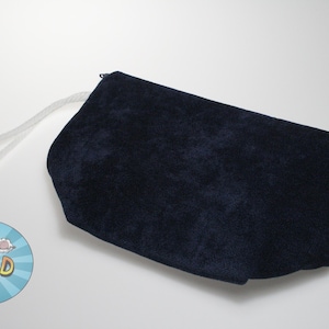 Navy Blue and Rainbow Sparkle Sock Size Project Bag//Knitting Project Bag//Crochet Project Bag//Yarn Craft Project Bag//WIP Bag