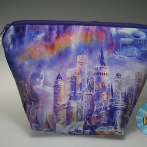 Castle Fantasy Themed Sock Size Project Bag//Knitting Project Bag//Crochet Project Bag//Yarn Craft Project Bag//WIP Bag