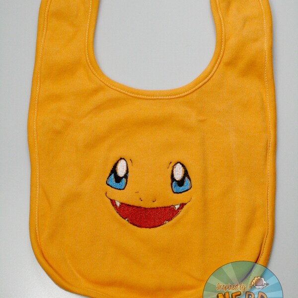 Charmander Face Inspired Baby Bib