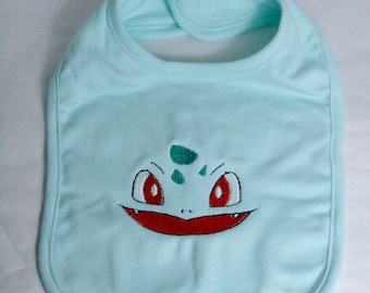 Babero inspirado en la cara de Bulbasaur