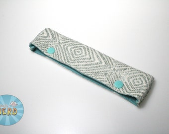 Teal Abstract Diamonds DPN Holder // DPN Case // Sock Knitting Holder - S’adapte aux aiguilles à double pointe de 6 » à 7 »