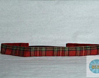 Red and Green Plaid Headband - Christmas Headband//No Slip Headband//Grip Headband//Velvet Headband//SweatyBand - Holiday Headband