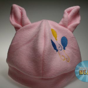 Gorro de polar bordado con orejas de Pinkie Pie Cutie Mark en color rosa chicle para adultos