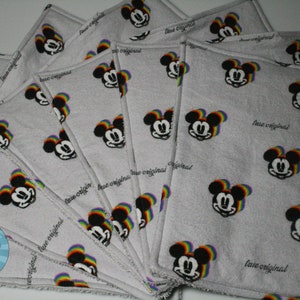 Mickey Rainbow Inspired Unpaper Towels - Reusable Paper Towels - Zero Waste House
