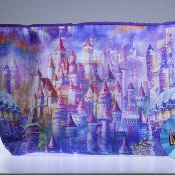 Purpurowe zamki torba na robótki na drutach/szydełkowanie/włóczka - mitologia