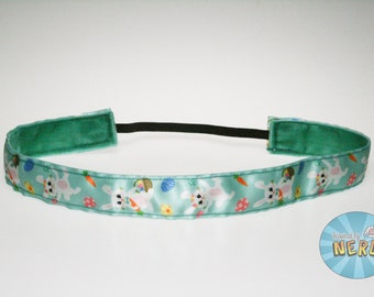 Diadema Green Easter Bunny - Diadema sin resbalones//Grip Headband//SweatyBand - Pascua