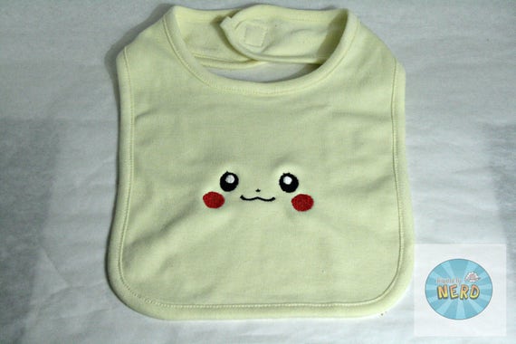 Pikachu Face Inspired Bib - Baby Bib, Baby Shower Gift