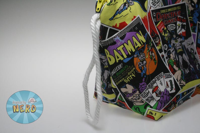 Bat Detective Inspired Sock Size Project Bag//knitting Project Bag ...