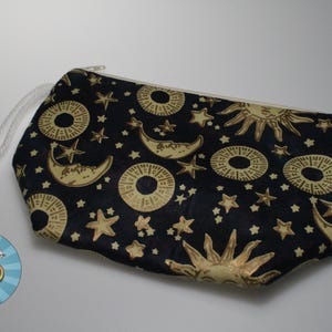 Celestial Themed Sock Size Project Bag//Knitting Project Bag//Crochet Project Bag//Yarn Craft Project Bag//WIP Bag