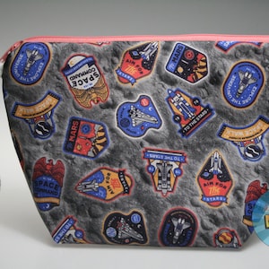 Space Exploration Themed Sock Size Project Bag//Knitting Project Bag//Crochet Project Bag//Yarn Craft Project Bag//WIP Bag - Astronaut Bag