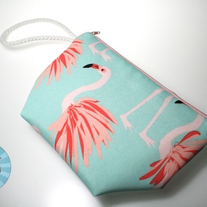 Flamingo Sock Size Project Bag//Knitting Project Bag//Crochet Project Bag//Yarn Craft Project Bag//WIP Bag