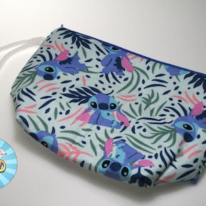 Stitch Inspired Sock Size Project Bag//Knitting Project Bag//Crochet Project Bag//Yarn Craft Project Bag//WIP Bag - Lilo and Stitch