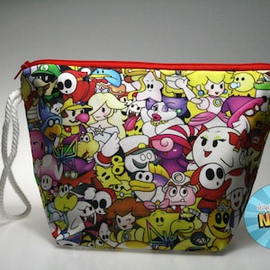 ペーパープランバー ソックスサイズ プロジェクトバッグ//編み物//かぎ針編み//毛糸クラフト//シングル スケイン バッグ - ビデオゲームバッグ