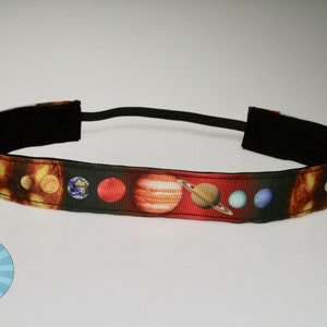 Solar System/Planets Headband - No Slip Headband//Grip Headband//SweatyBand