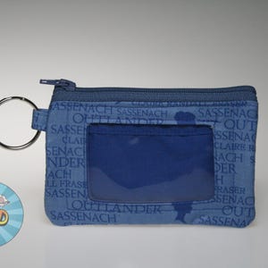 Outlander Themed Wallet //ID Wallet//Coin Purse Wallet // Zip Wallet // ID Case // Zip ID // Mini Wallet - Sassenach
